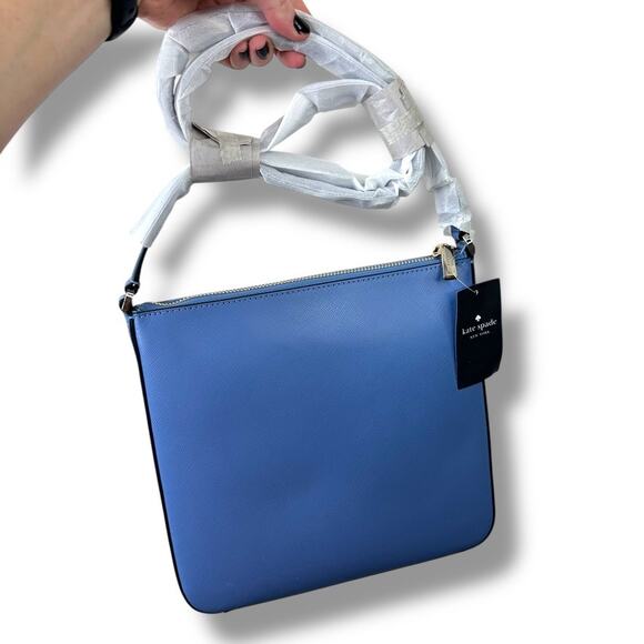 Kate Spade New York Fresh Blue Sadie North South Saffiano Leather Crossbody Bag - Picture 5 of 10